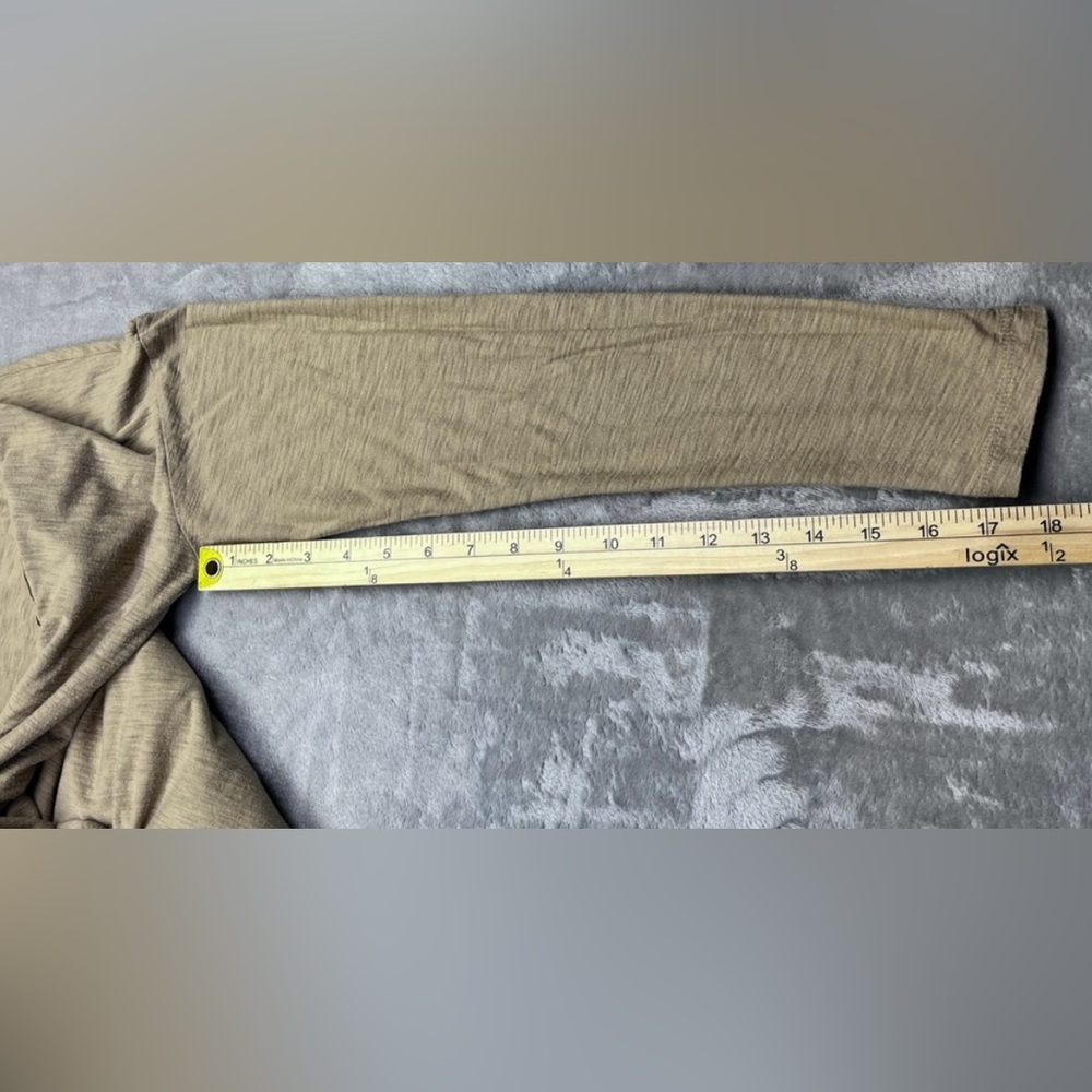 JAMES PERSE British Khaki Long Sleeve Pocket T-Shirt Women's Size 2 Medium - Picture 6 of 7